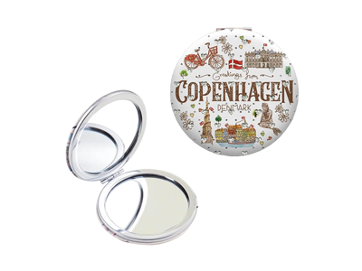 Mirror With Rhinestones Round, Akvarel CPH