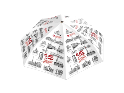 Travel umbrella, Black & White