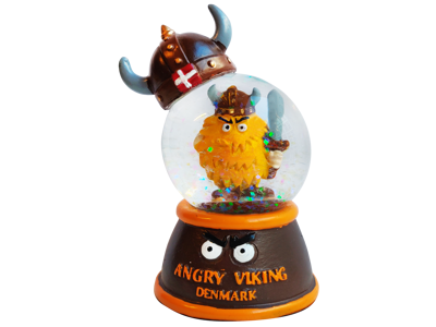 Snow Globe With Helmet Angry Viking 45 mm
