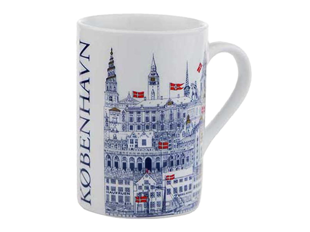 Mug Copenhagen Towers Blue And White 0,3 L