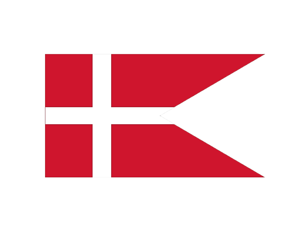 Sticker Pennant Denmark Foil 8x4 cm