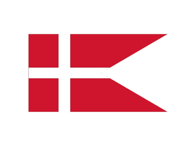Sticker Pennant Denmark Foil 8x4 cm