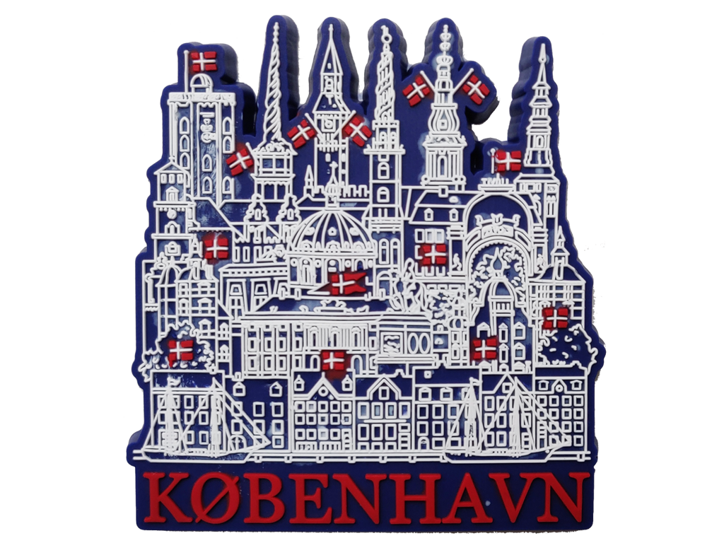 Magnet Copenhagen Towers Rubber Blue