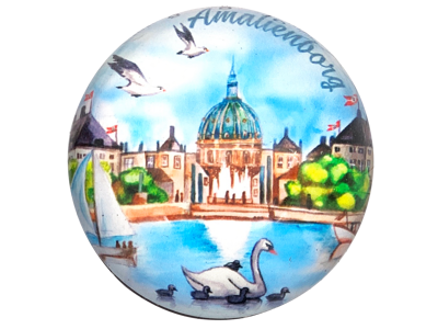 Glass Magnet, Amalienborg Aquarel