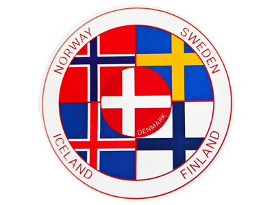 Sticker, Nordic Flags
