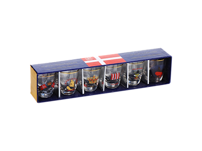  Shotglasses Copenhagen 6 Pieces