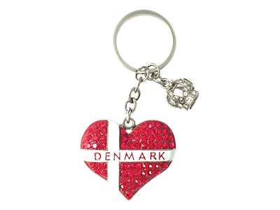 Keyring, Heart Flag Stones 