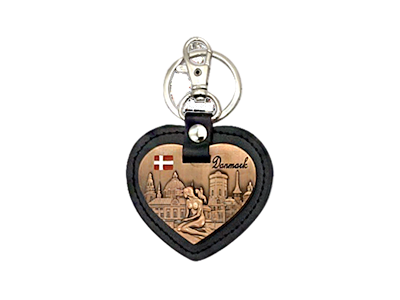 Nøglering Læder Hjerte