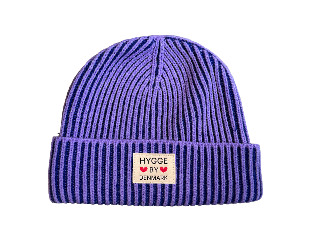 Beanie Stribede Navy