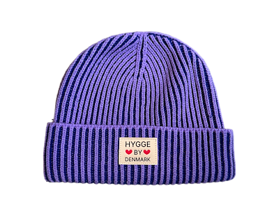 Beanie Stribede Navy