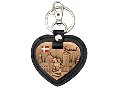 Keyring Leather Heart