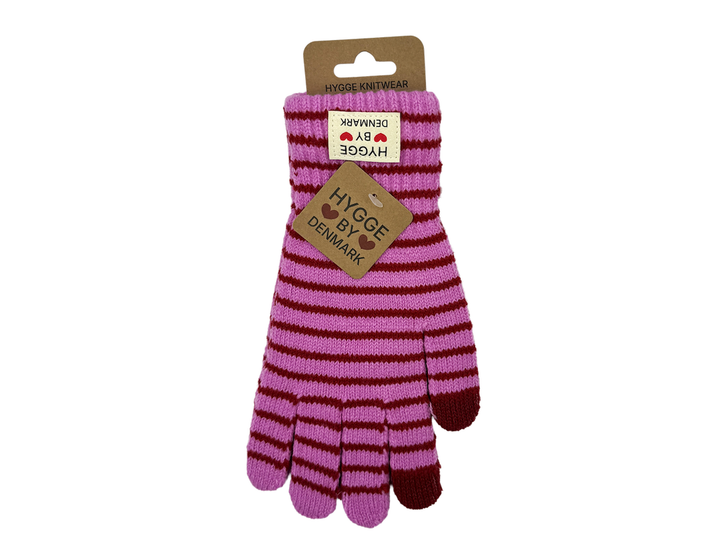 Vanter pink/rød m. Fingertouch