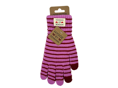 Vanter pink/rød m. Fingertouch