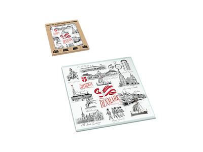 Cutting Board Glass, Black & White