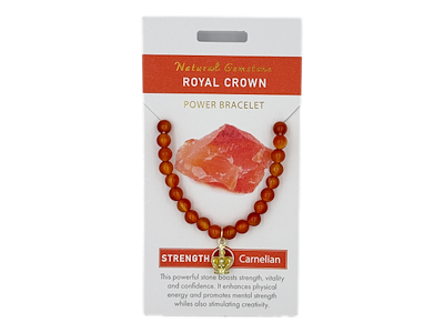 Armbånd Karneol m/Krone