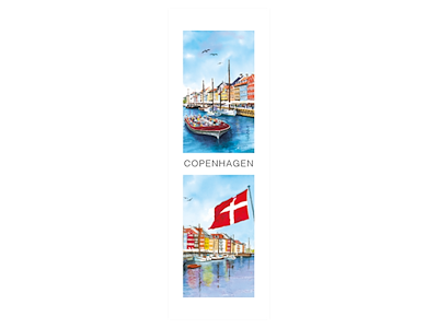 Postkort, Nyhavn Nr. 3 5,5x17cm 
