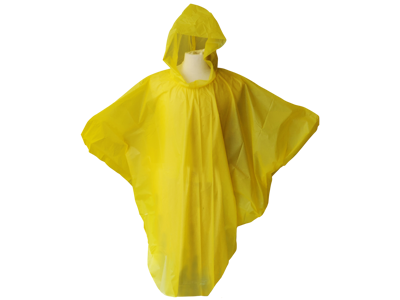 Rain Poncho Good Quality Yellow
