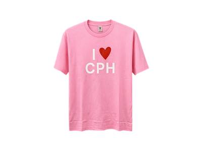 T-shirt, I Love CPH - Pink