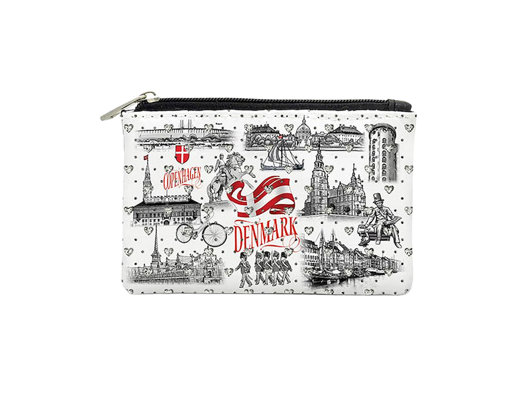 Wallet With Rhinestones, Black & White