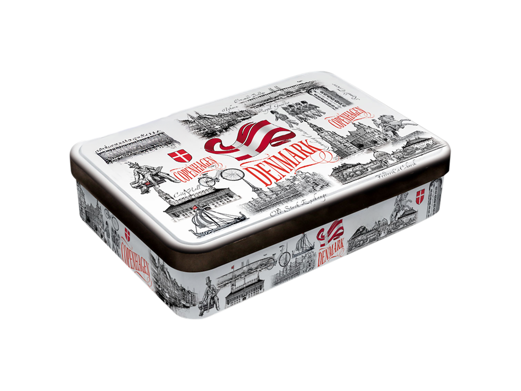 Tin Box With Pralines 165 Grams Black And White