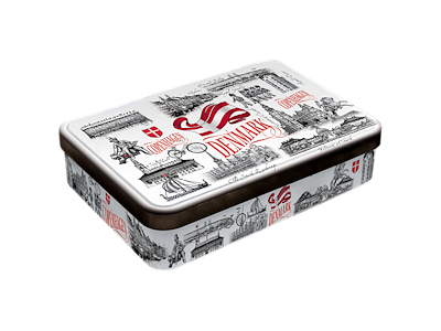 Tin Box With Pralines 165 Grams Black And White