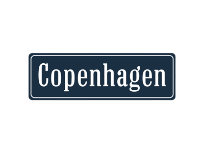 Sticker Road Sign Copenhagen Foil