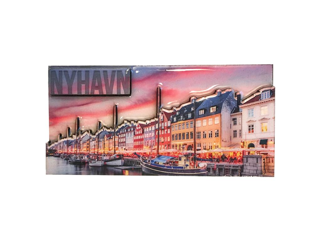 Photo Magnet 3D,  Nyhavn By Night, MDF/Epoxy