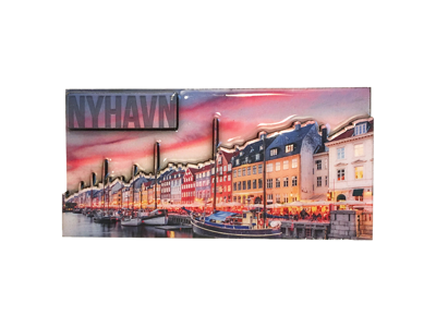Photo Magnet 3D,  Nyhavn By Night, MDF/Epoxy