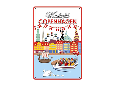 Metalskilt - 30*20 cm Wonderful CPH