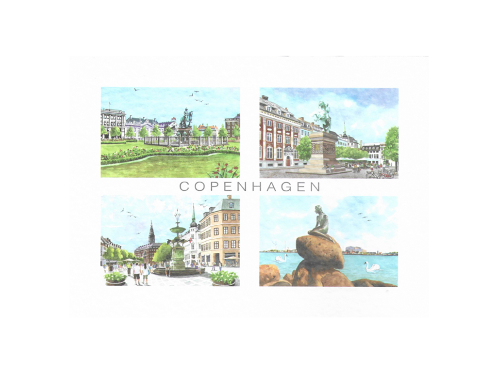 Postcard – Statues, 16.5 x 12 cm