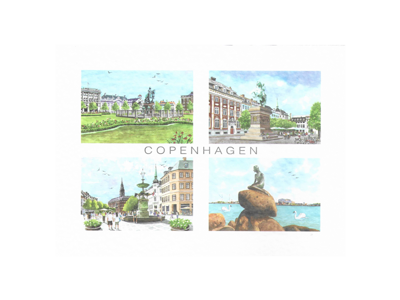 Postcard – Statues, 16.5 x 12 cm
