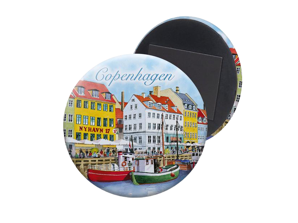 Magnet, Nyhavn 3 Soft Touch Rund Nyhavn