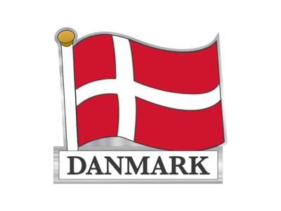 Sticker Flagpole Denmark Foil Width 7 cm