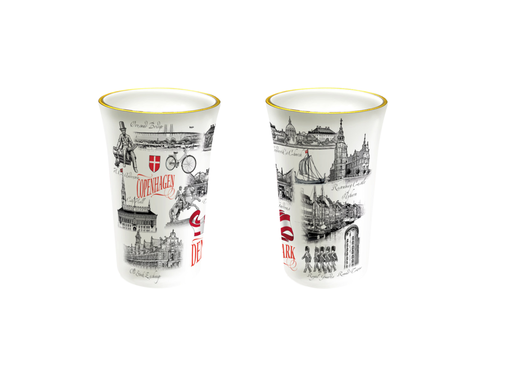 Shotglas Tulip,  Black & White