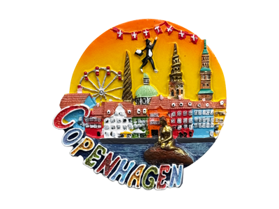 Magnet Cph. Havnefront orange himmel