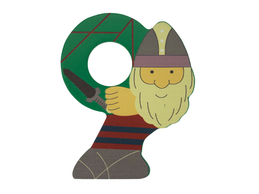 Wooden Number Viking 9