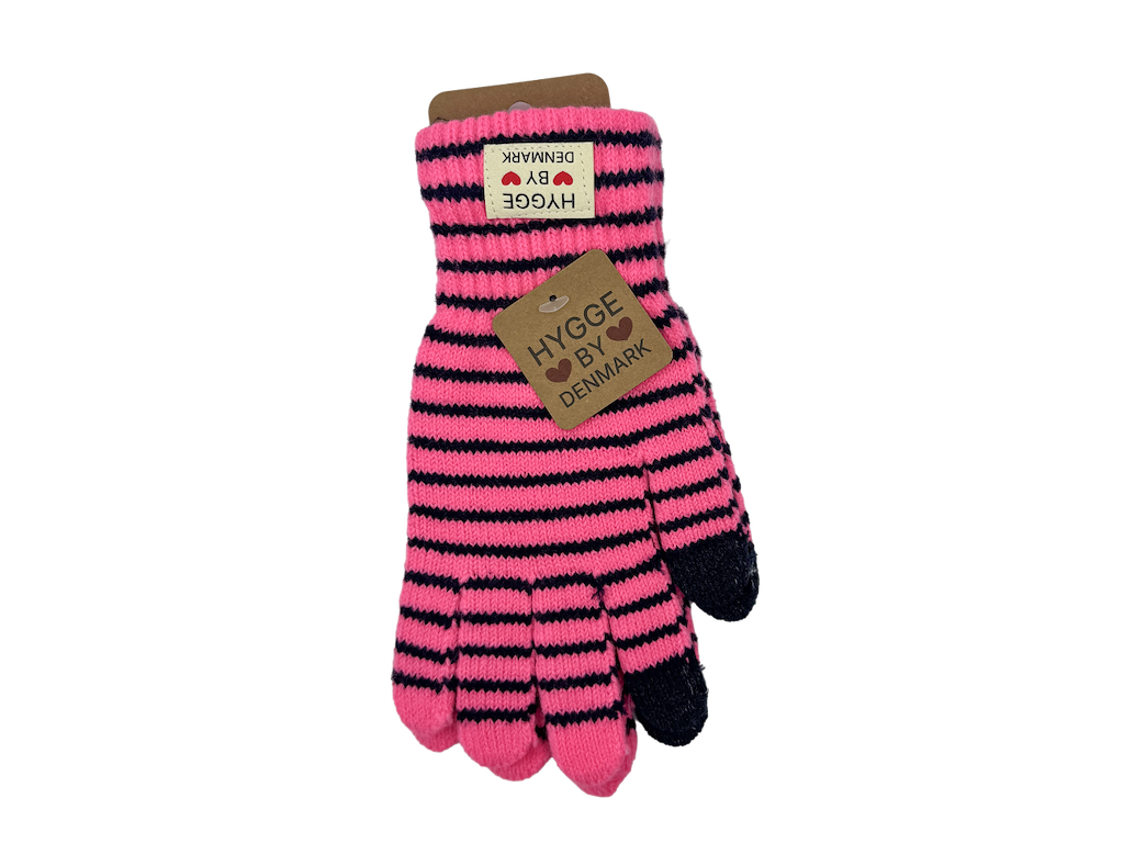 Vanter pink/blå m. Fingertouch