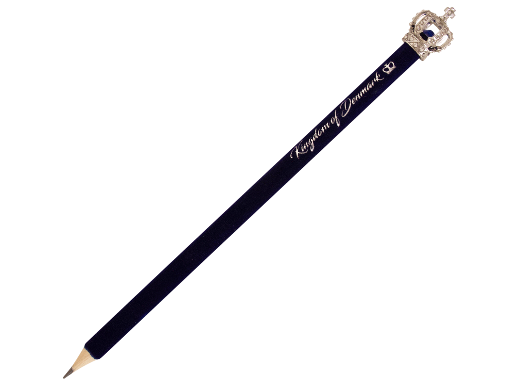 Pencil Silver Crown Blue Velvet