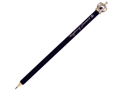 Pencil Silver Crown Blue Velvet