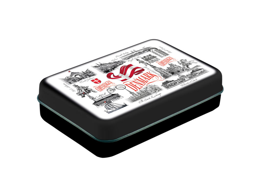 Tin Box With Candy 30 Grams, Black & White