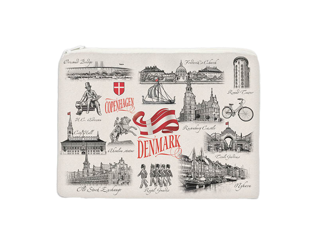 Toiletry Bag Small, Black & White