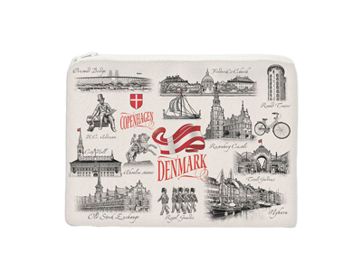 Toiletry Bag Small, Black & White