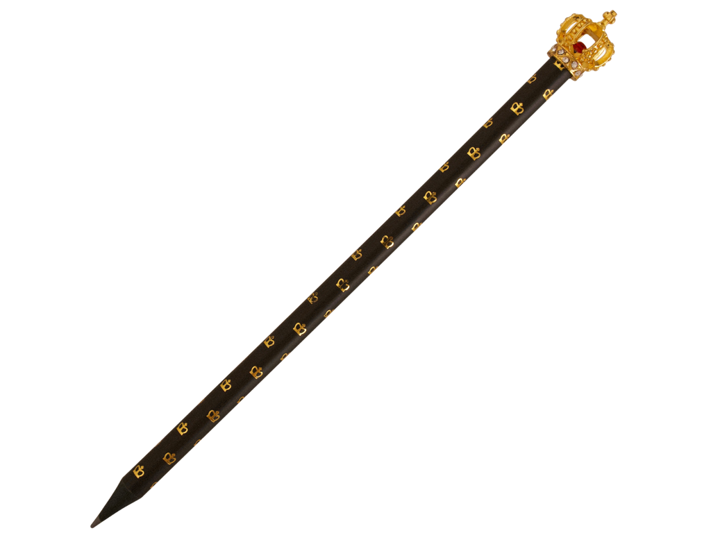 Pencil With Small Crowns And Red Crystal