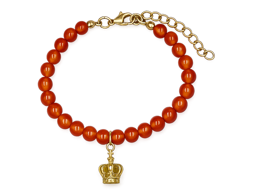 Armbånd Karneol m/Krone