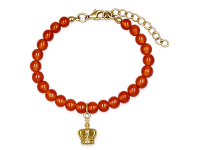 Armbånd Karneol m/Krone