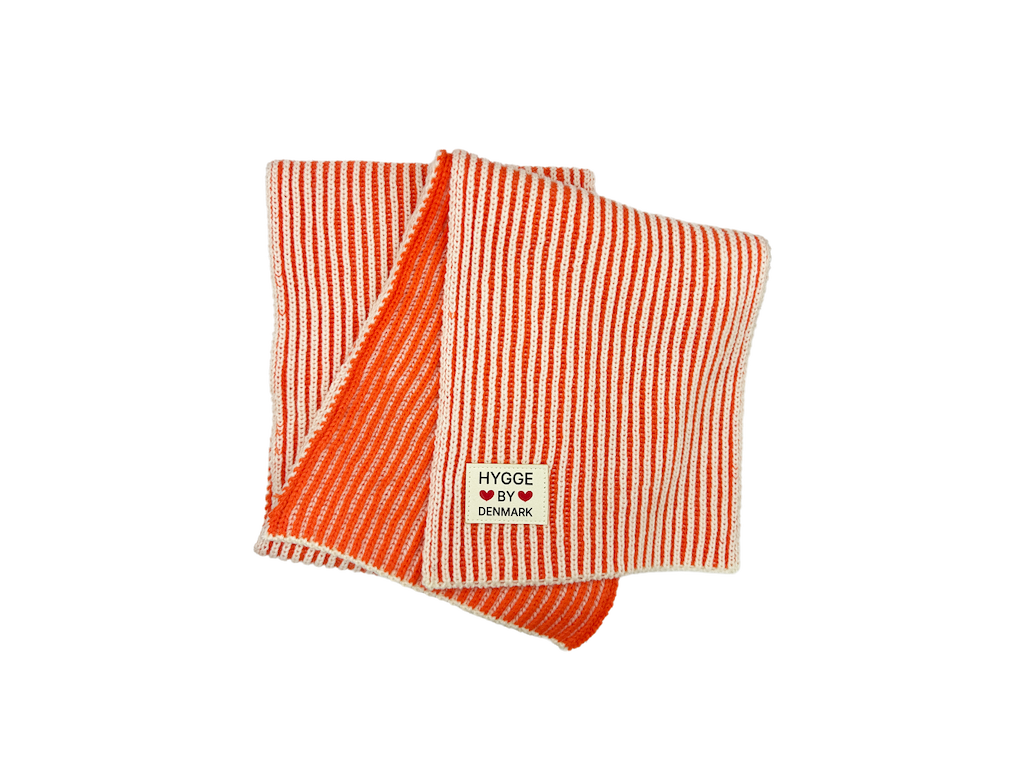 Halstørklæde orange/hvid
