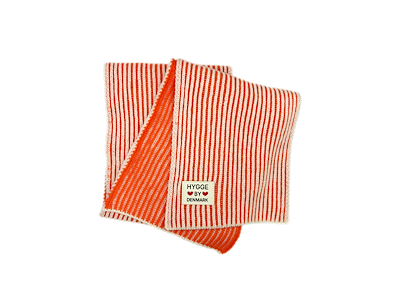 Halstørklæde orange/hvid