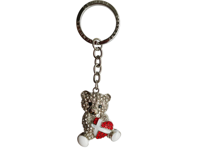 Keyring Teddy Bear Flag Heart