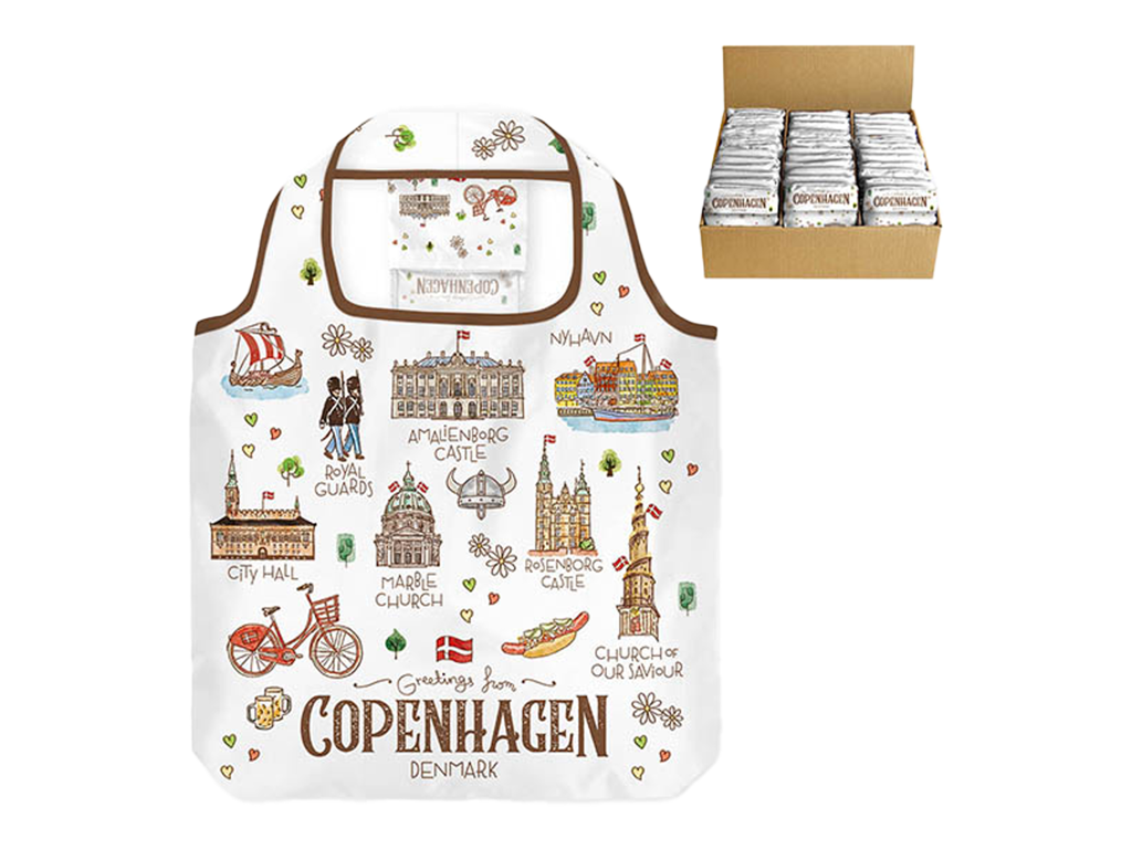 Foldable Bag, Polyester, Akvarel CPH