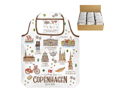 Foldable Bag, Polyester, Akvarel CPH